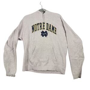 Vintage Notre Dame Fighting Irish Genuine Stuff Hoodie Mens Large Gray 2000s 025